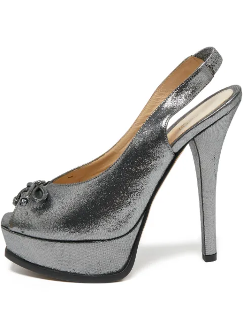 Fendi Pre-Owned 140mm peep-toe slingback pumps