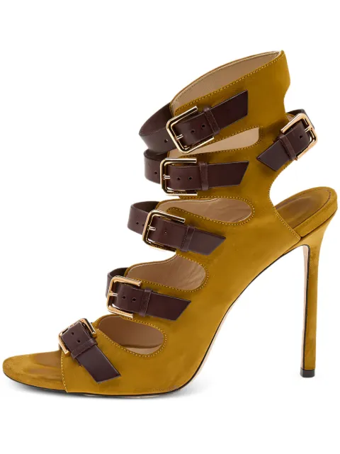Jimmy Choo Pre-Owned 115mm Trick buckle strappy sandals