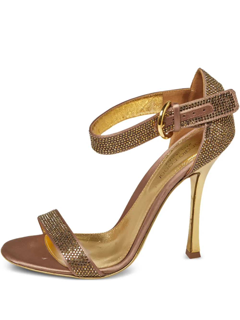 Sergio Rossi Vintage Pre-owned 110mm crystal-embellishment sandals | Gold | Image 1