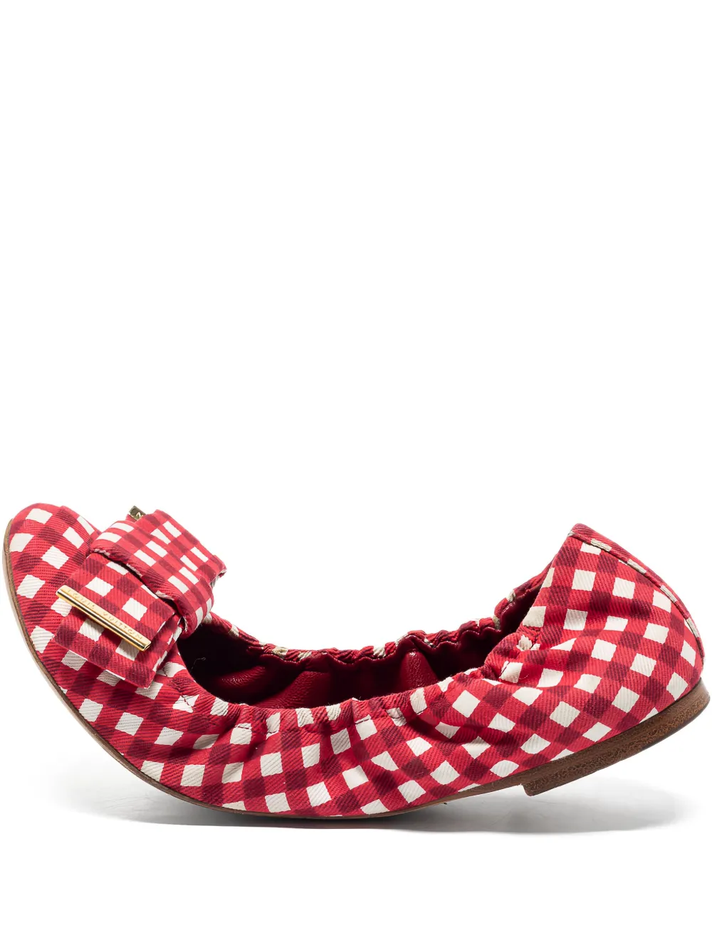 Louis Vuitton Pre-Owned チェック フラットシューズ - レッド Louis Vuitton Pre-Owned チェック フラットシューズ - レッド