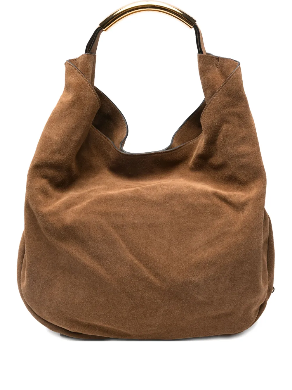 Moschino medium Handle Me suede shoulder bag Bruin
