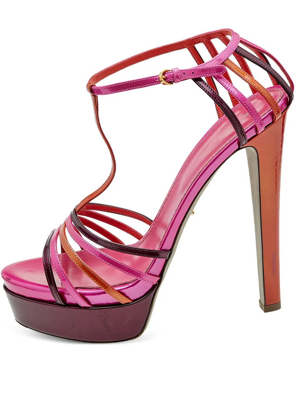 Sergio Rossi Vintage Pre-owned 2023 120mm platform T-strap sandals | Pink | Image 1