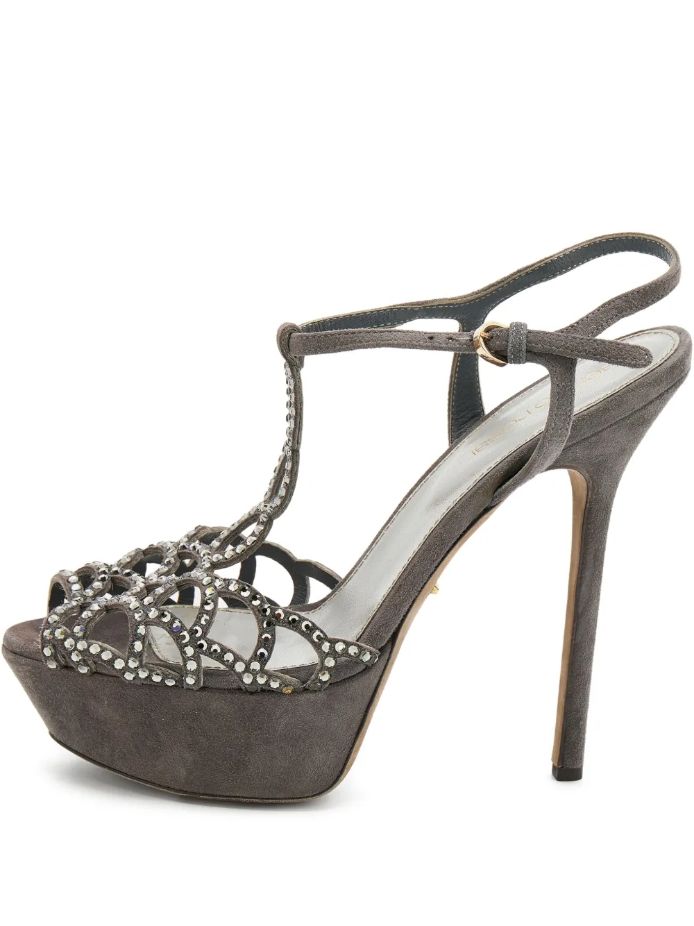 Sergio Rossi Vintage 135mm embellished sandals | Grey | Image 1