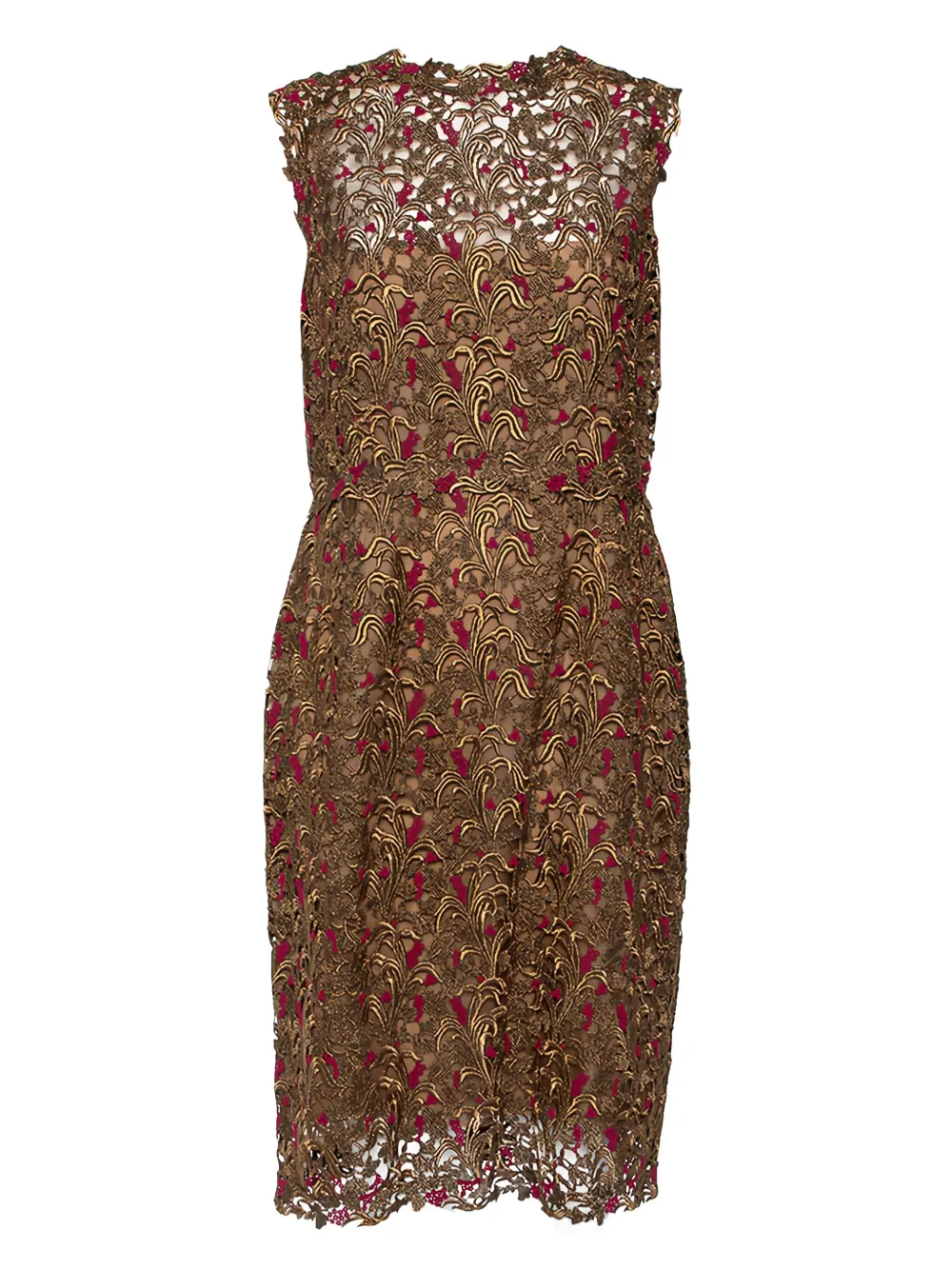 Valentino Garavani Pre-Owned Abito con ricamo 2023 - Marrone