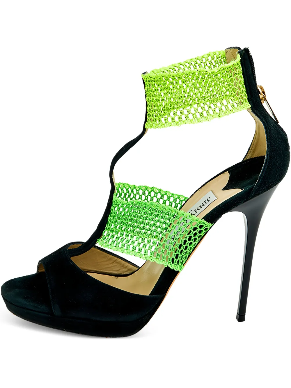 Jimmy Choo Pre-Owned 120mm suede panelled sandals | Black | Image 1