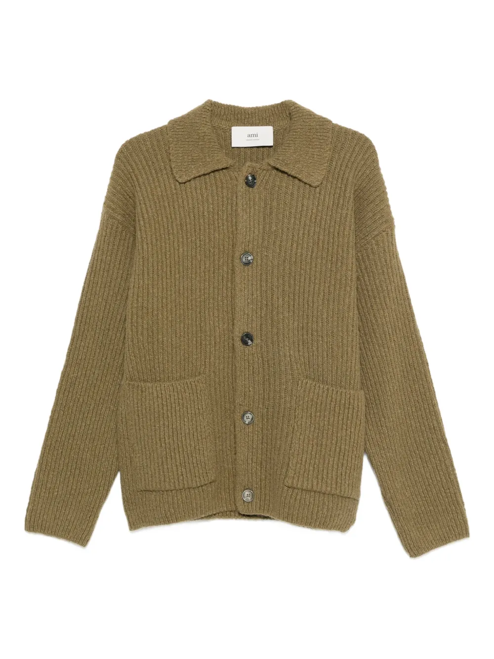AMI Paris ribbed cardigan | Green | Image 1
