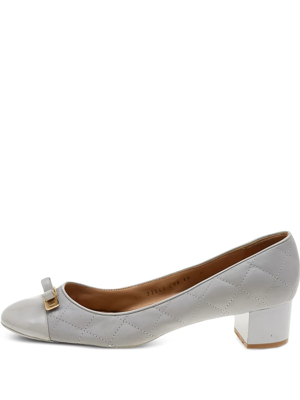 Ferragamo Pre-Owned 40mm leather pumps | Grey | Image 1
