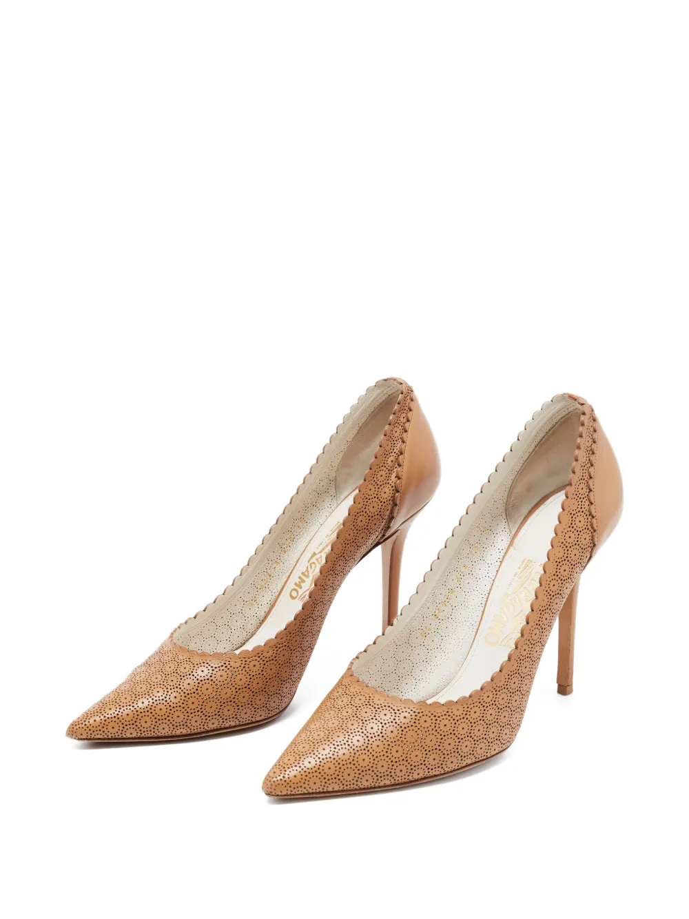 Ferragamo Pre-Owned 110mm perforated pumps | Image 2