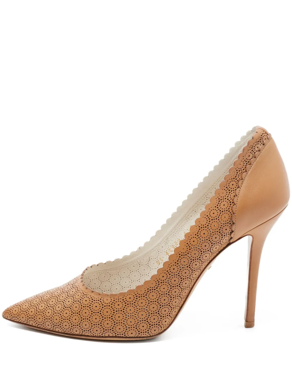 Ferragamo Pre-Owned 110mm perforated pumps | Brown | Image 1