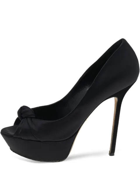 Sergio Rossi Vintage 140mm platform peep-toe pumps
