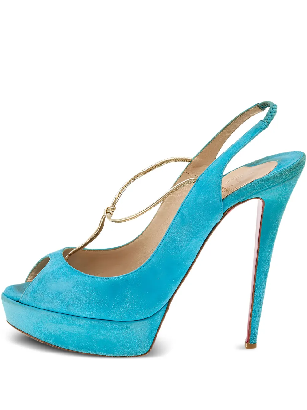 Christian Louboutin Pre-Owned Alta Spritney 140mm サンダル - ブルー Christian Louboutin Pre-Owned Alta Spritney 140mm サンダル - ブルー