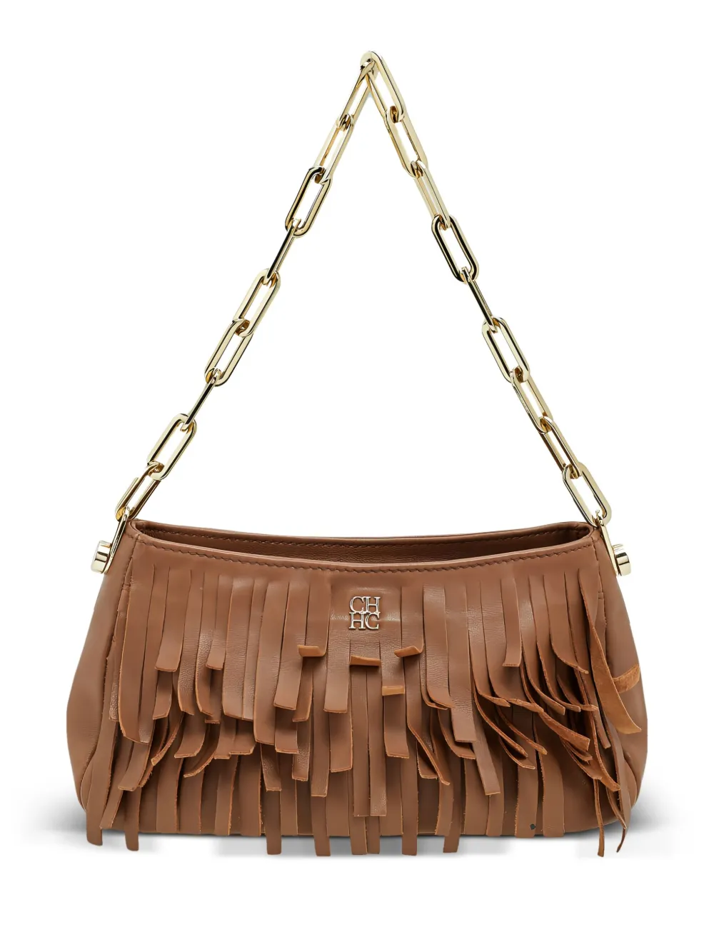 Carolina Herrera Vintage fringe-embellished shoulder bag | Brown | Image 1