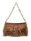 Carolina Herrera Vintage fringe-embellished shoulder bag - Brown