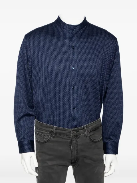 Giorgio Armani Pre-Owned printed band-collar shirt