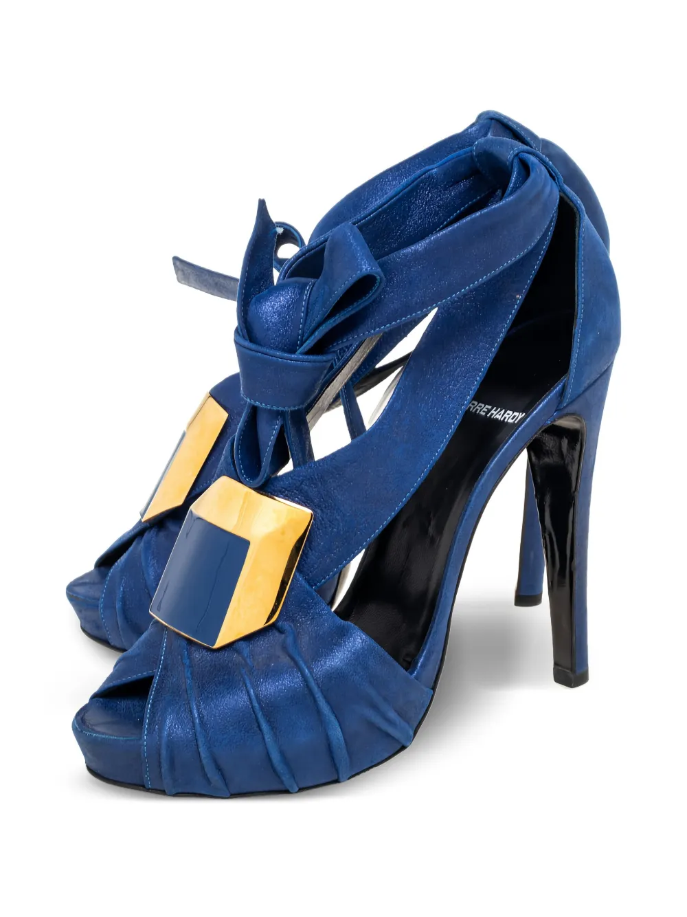 Pierre Hardy Pre-owned 120 mm geplooide sandalen - Blauw