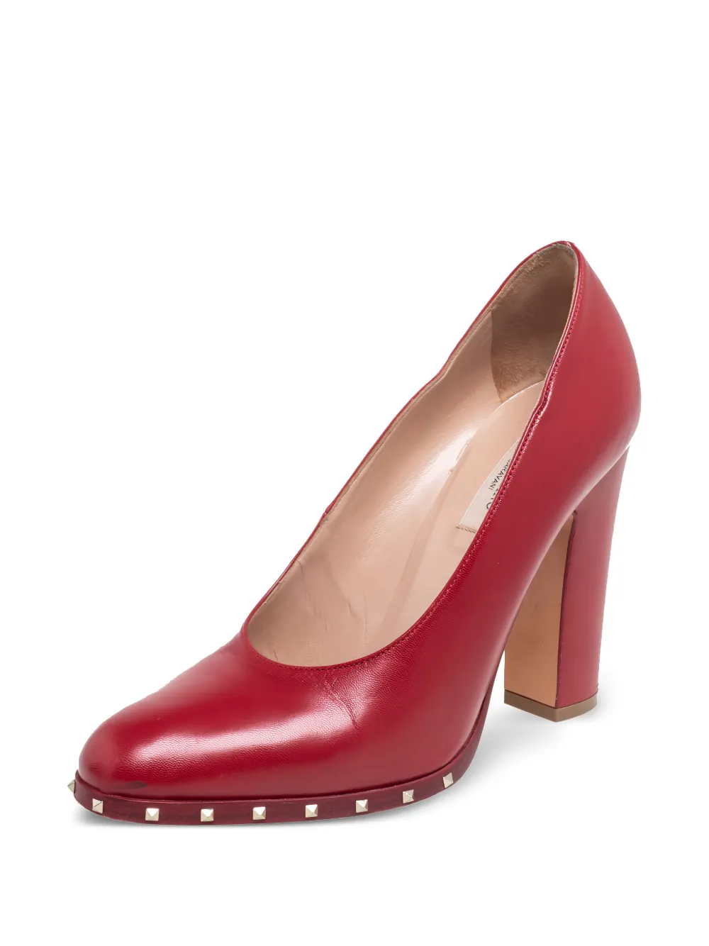 Valentino Garavani Pre-Owned 110 mm Rockstud leren pumps - Rood