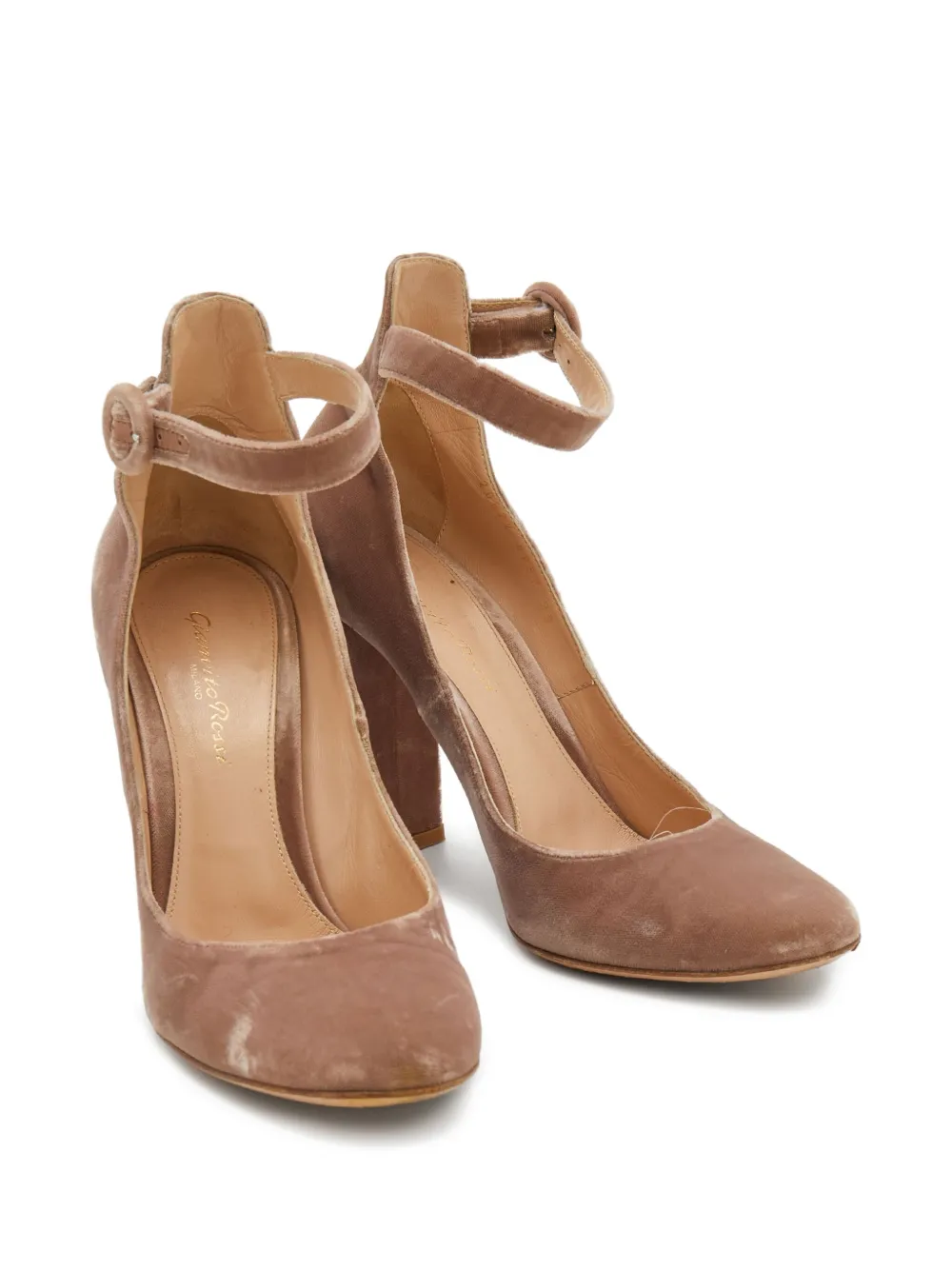 Gianvito Rossi zapatillas de terciopelo con tira en el tobillo y tacón de 205mm | Image 2