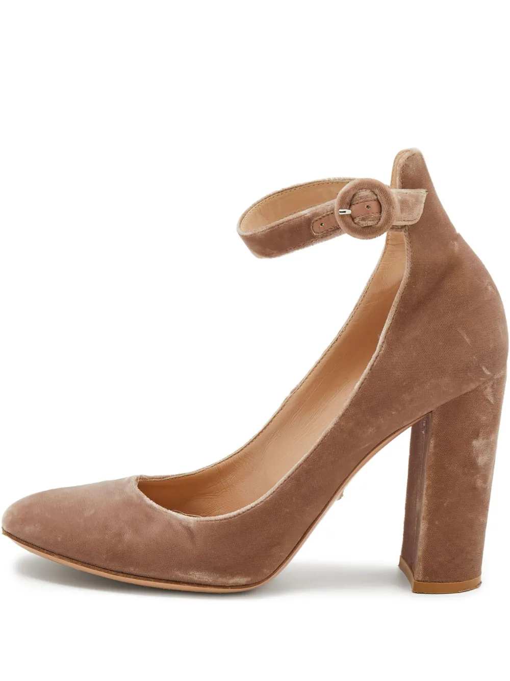 Pre-owned Gianvito Rossi 205mm Velvet Ankle-strap Pumps