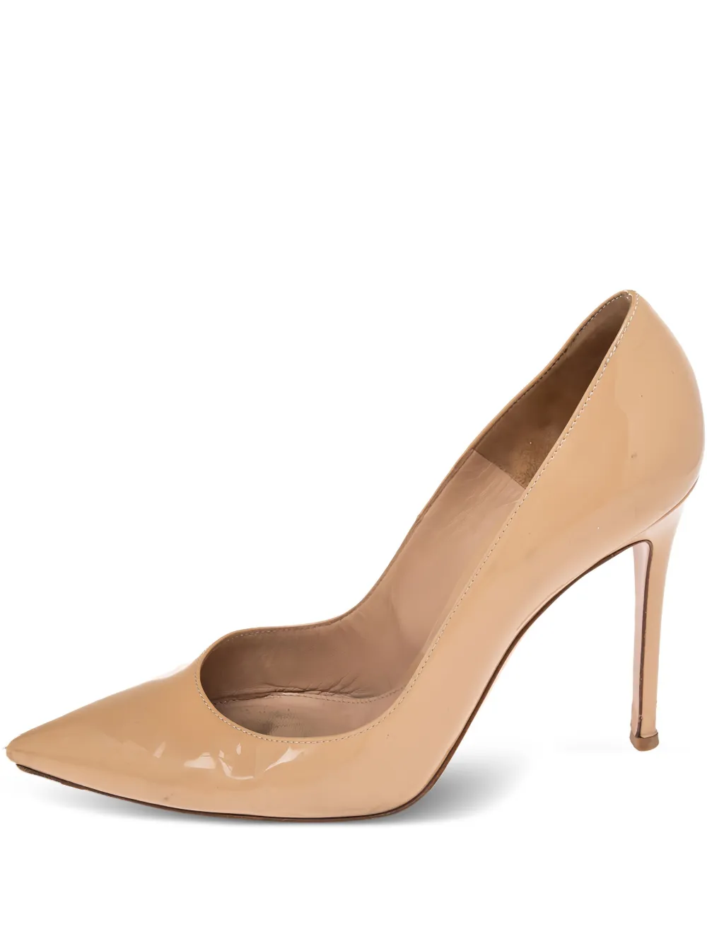 Gianvito Rossi Pre-owned 100 mm leather stiletto pumps | Neutrals | Image 1