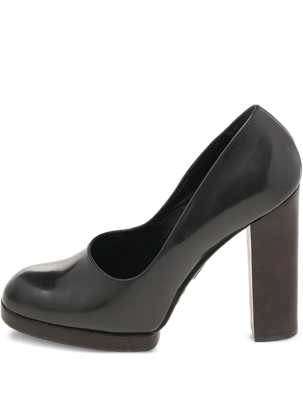 Pre-owned Gucci 115mm Platform Block Heel Pumps