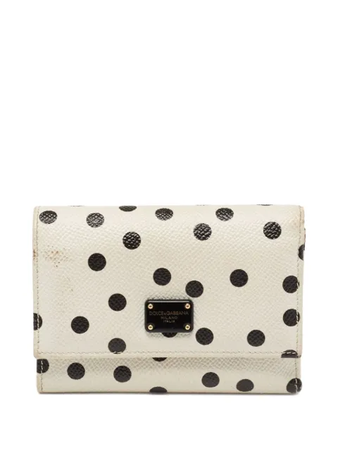 Dolce & Gabbana Pre-Owned polka-dot leather wallet