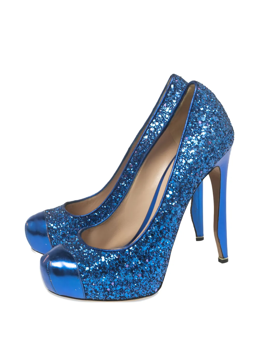 Nicholas Kirkwood pre-owned 120mm glittered cap-toe pumps | Heeled Pumps | Image 2
