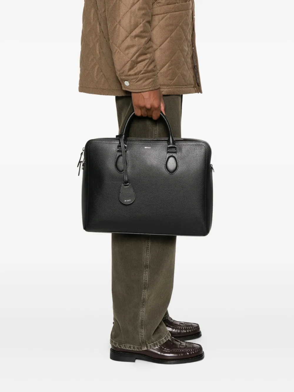 Bally Capitol leather top-handle briefcase - Zwart