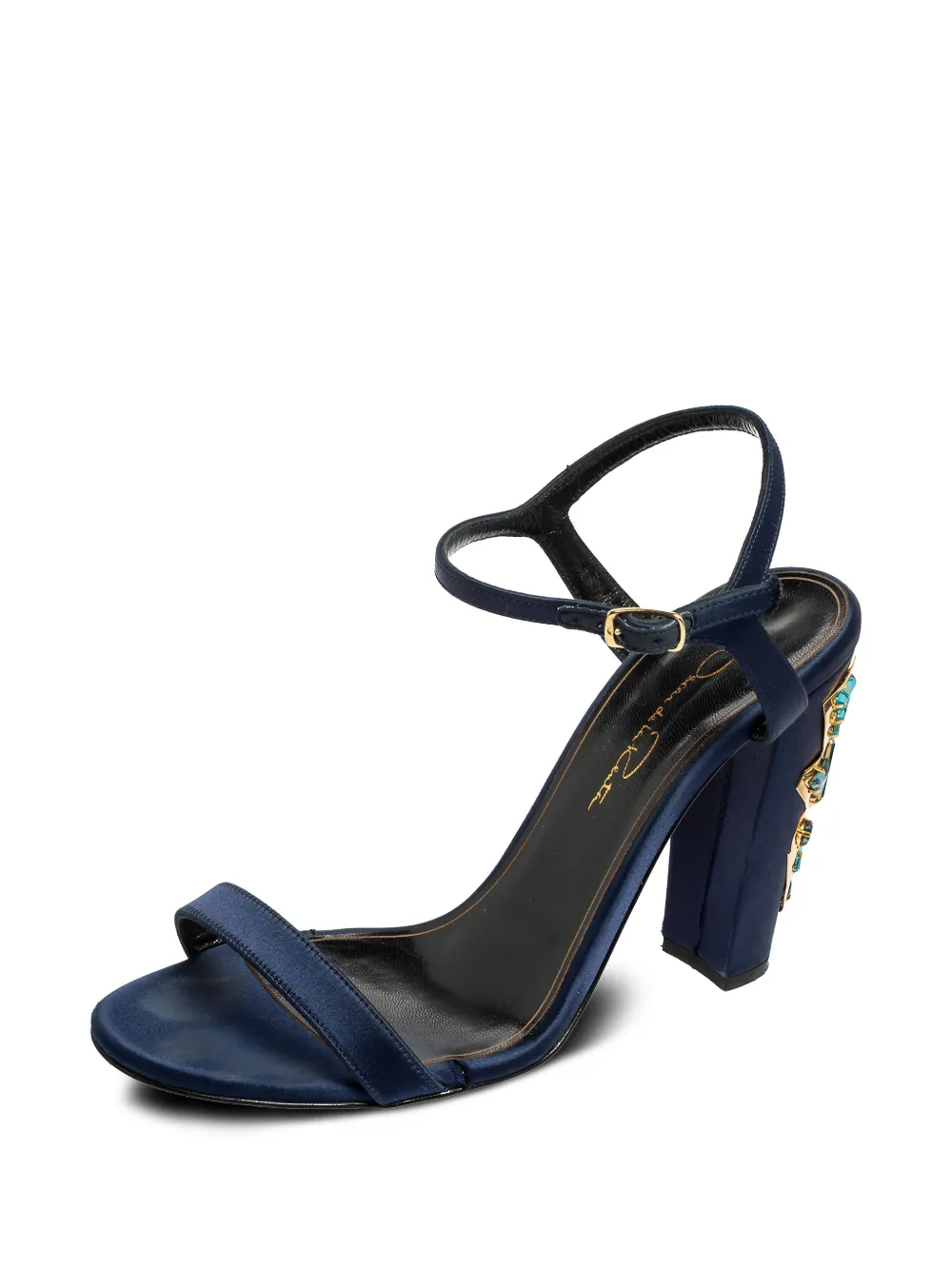 Oscar de la Renta Pre-Owned 105mm embellished block-heel sandals | Image 2