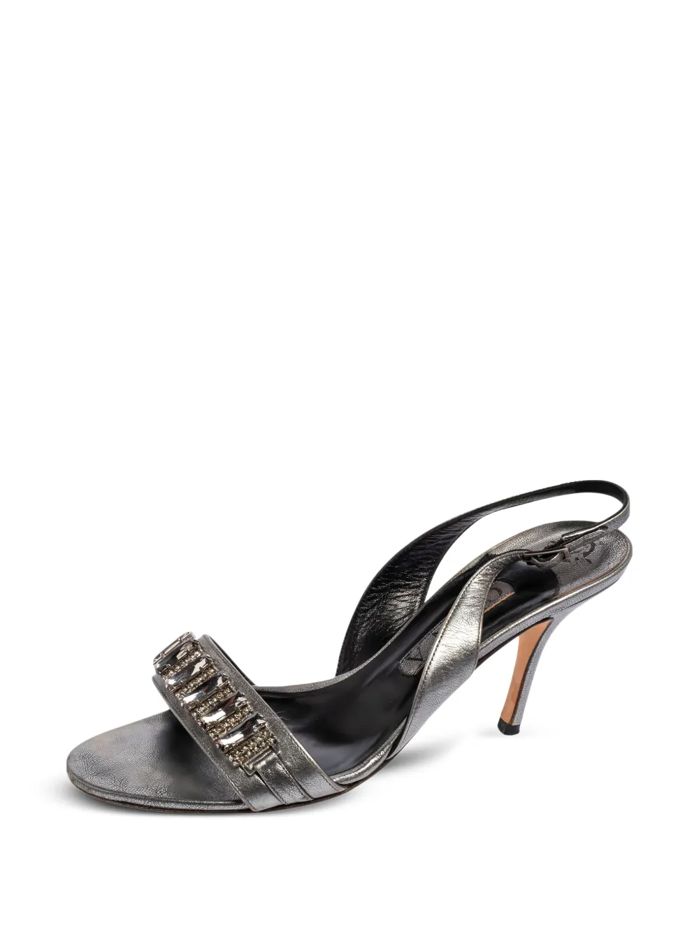 Gina 2024 pre-owned 90mm crystal-embellishment sandals | Image 2