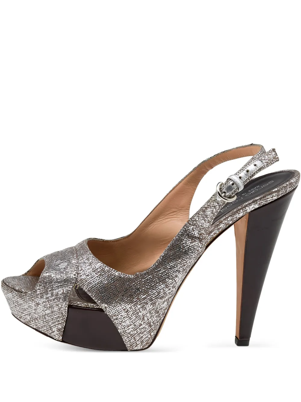 Sergio Rossi Vintage 135mm metallic sandals | Silver | Image 1