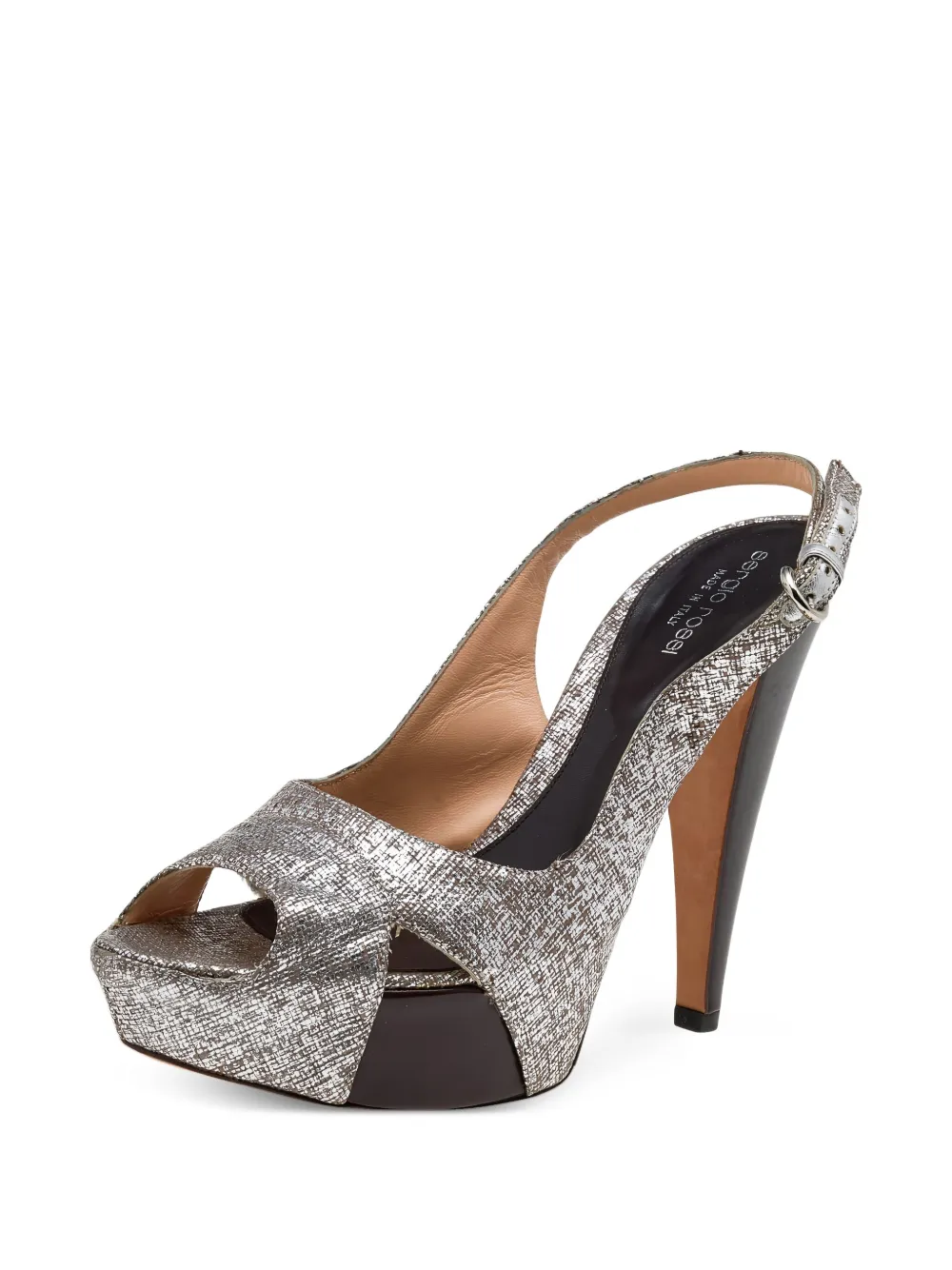 Sergio Rossi Vintage 135mm metallic sandals | Image 2