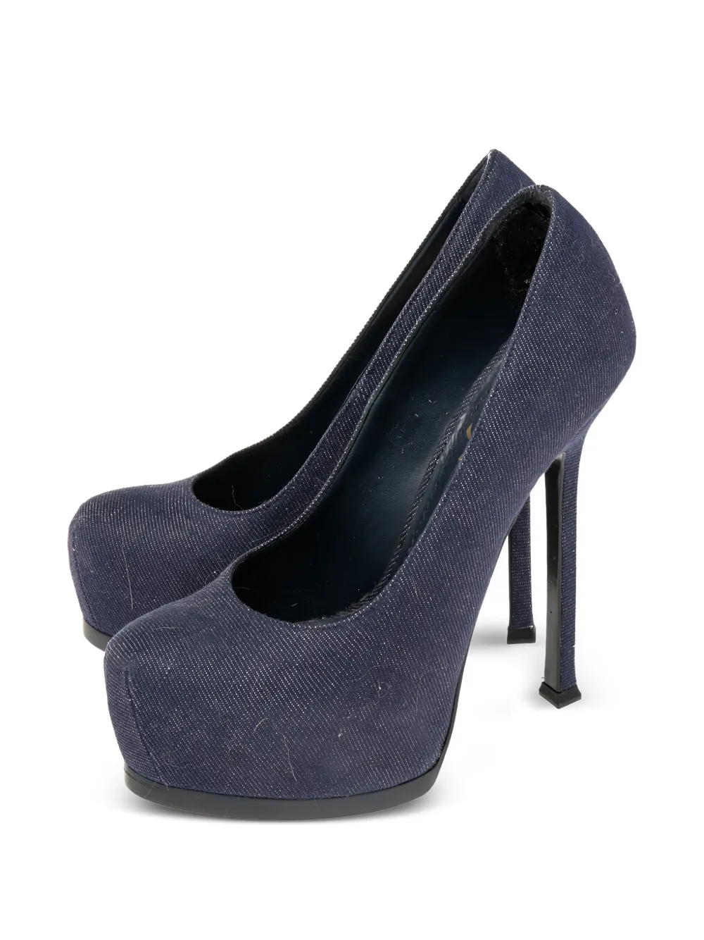 Saint Laurent Pre-Owned 140 mm denim pumps - Blauw