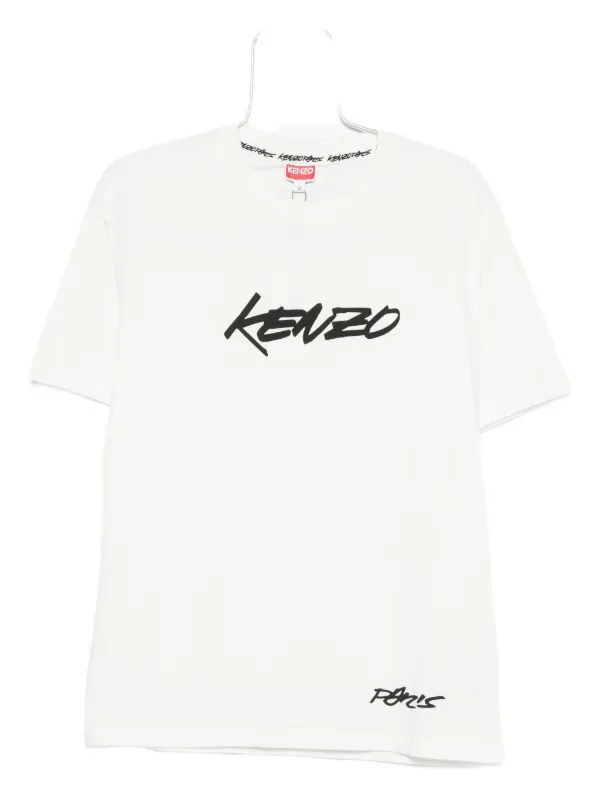関税込 Tシャツ KENZOロゴ Kenzo ロゴ Tシャツ | ホワイト | FARFETCH JP