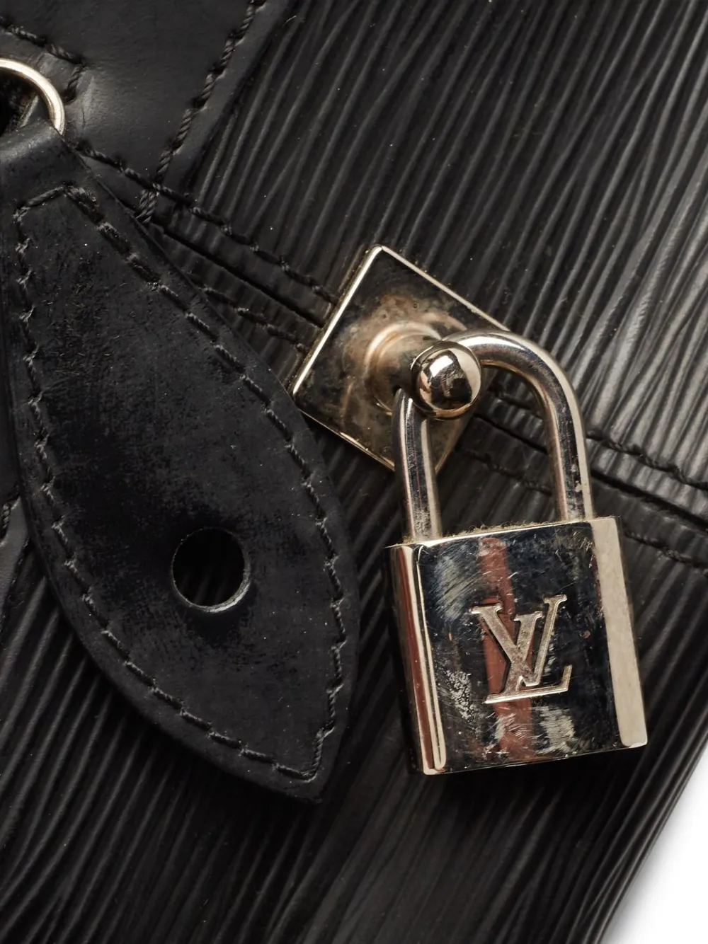 Pre-owned Louis Vuitton Textured Leather Bowler Tote Bag