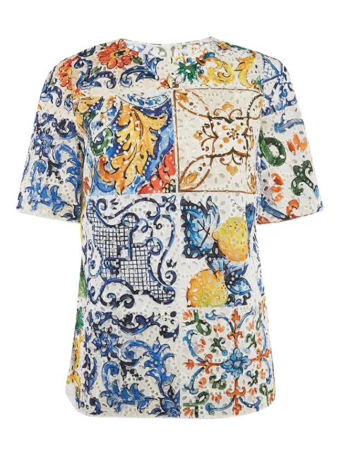 Dolce & Gabbana Pre-Owned patchwork embroidered top