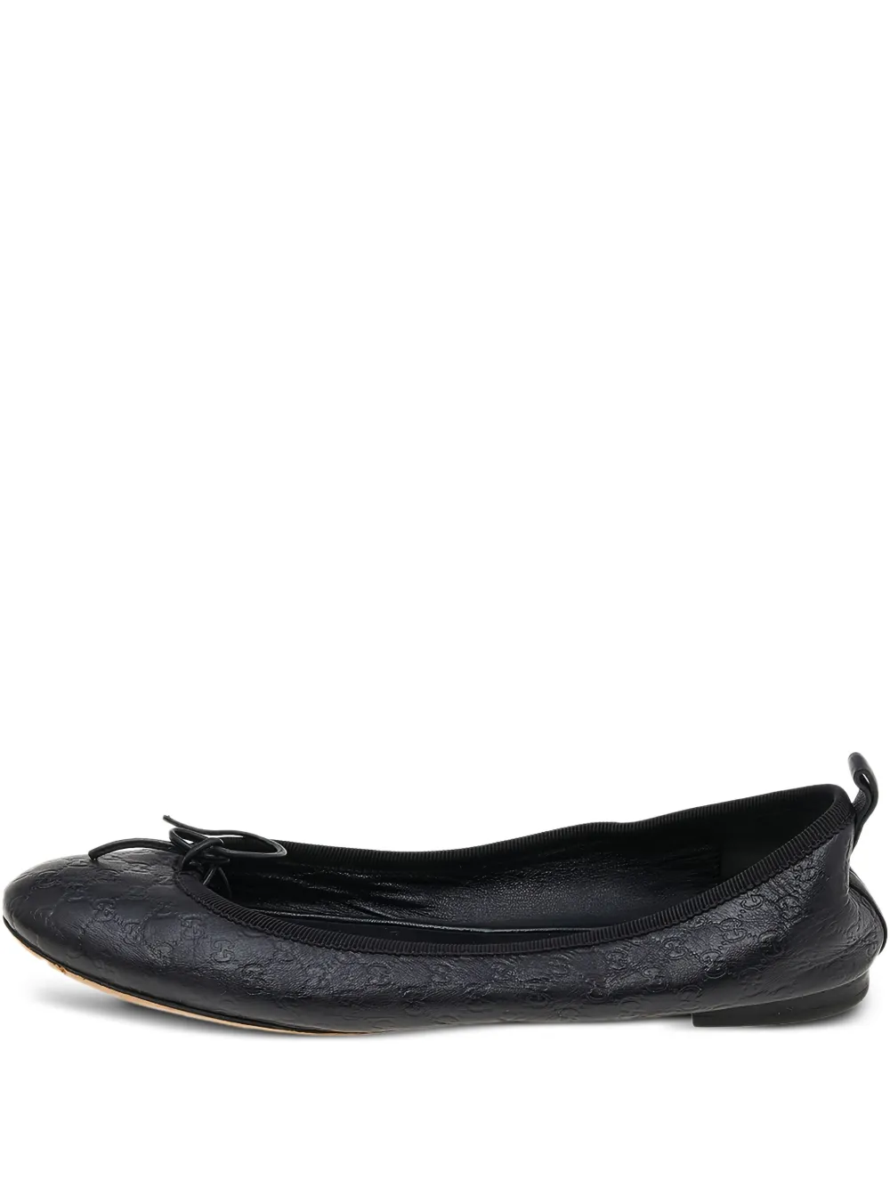 Gucci Pre-Owned Guccissima leather ballet flats - Schwarz