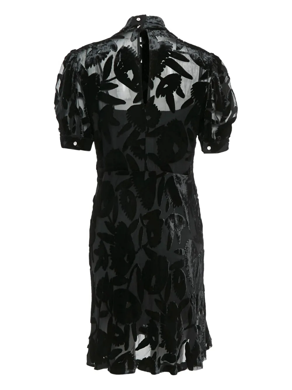 Alexander McQueen Pre-Owned Fluwelen jurk met bloemen - Zwart