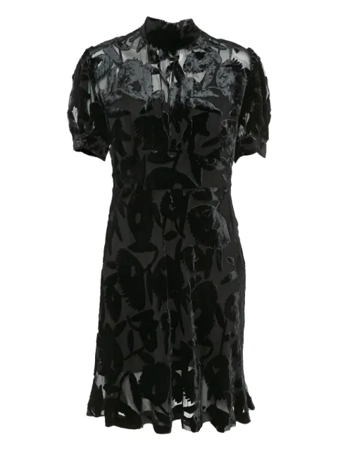 Alexander McQueen Pre-Owned floral velvet dress
