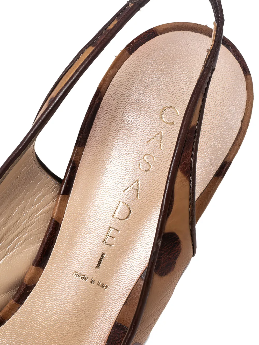 Casadei Vintage Sandalen met luipaardprint Bruin