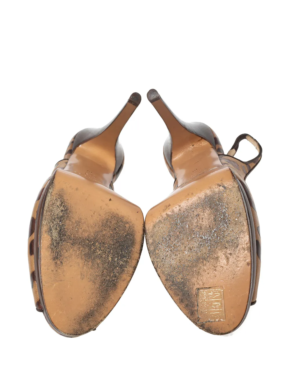 Casadei Vintage Sandalen met luipaardprint Bruin