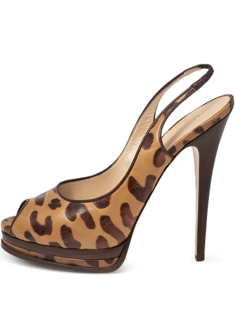 Casadei Vintage sandalias con estampado de leopardo