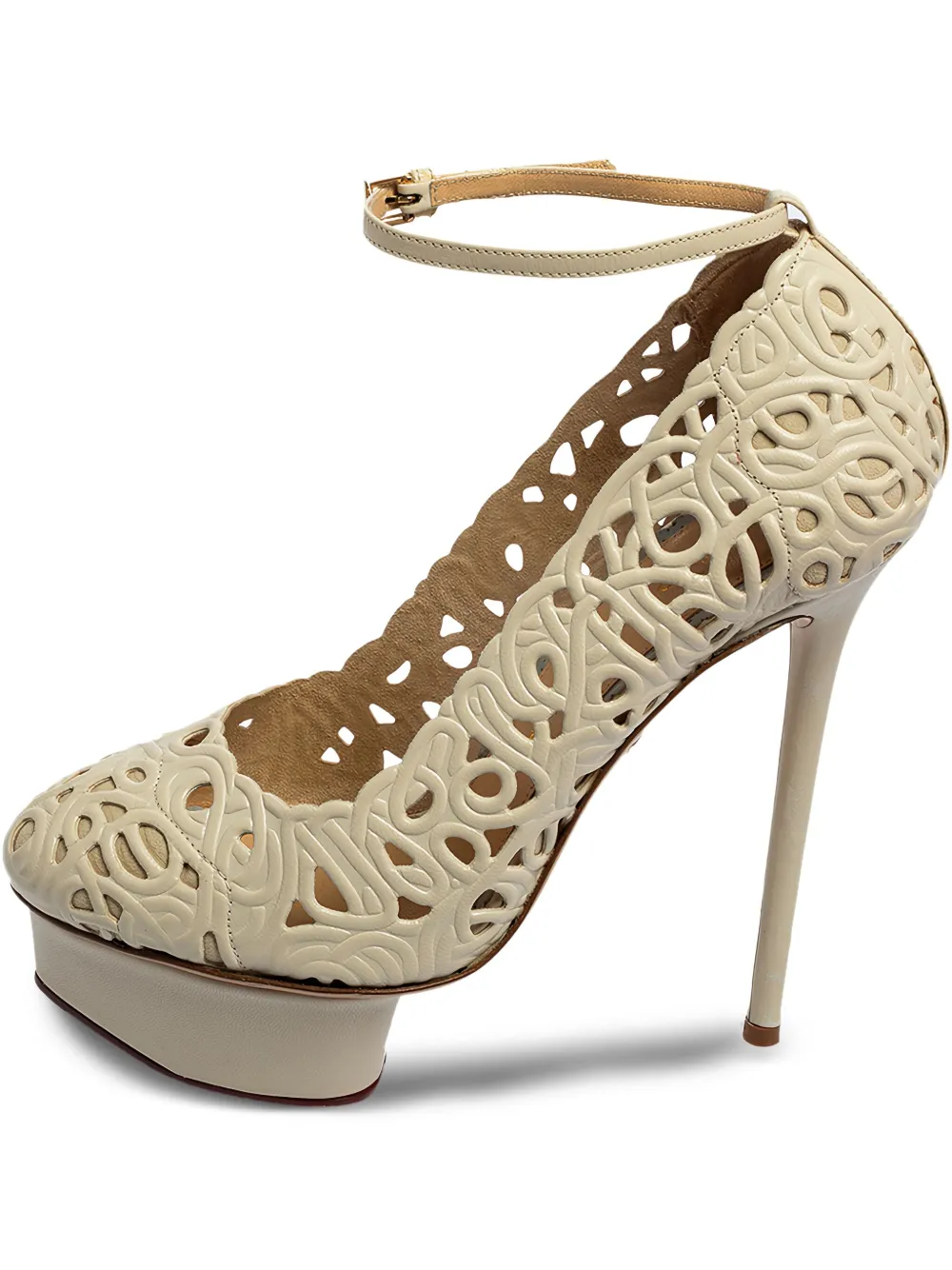 Pre-owned Charlotte Olympia  140mm Cut-out Platform Pumps