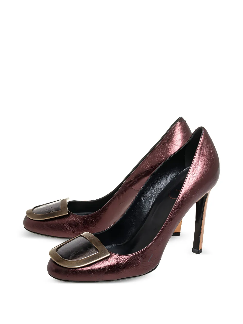 Roger Vivier Vintage Pre-owned 100 mm Ecusson pumps - Bruin