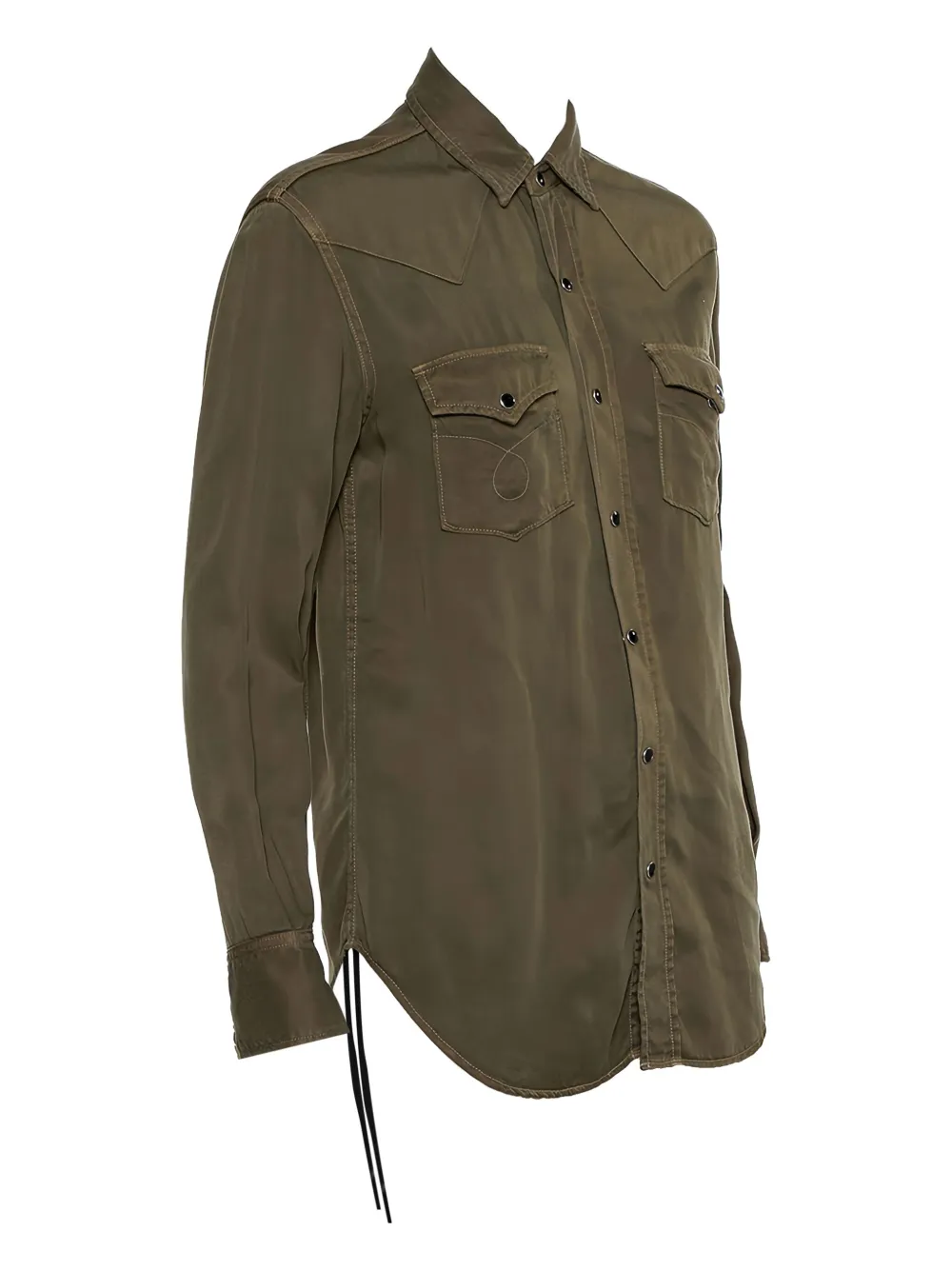 Saint Laurent Pre-Owned lyocell flap-pocket shirt | Image 2