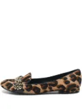 Louis Vuitton Pre-Owned leopard-print ballet flats - Brown