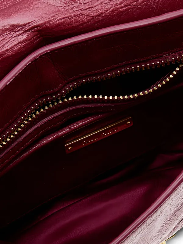 Miu Miu Pre-Owned キルティングレザー ショルダーバッグ | レッド