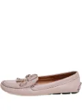 Prada Pre-Owned bow-tassel leather loafers - Neutrals