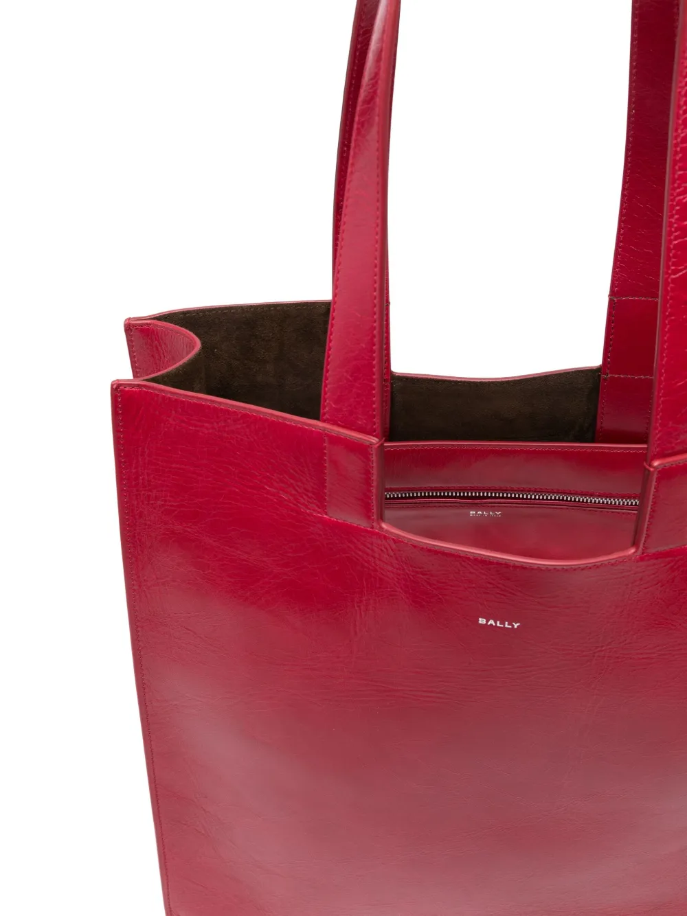 Bally Leren shopper Rood