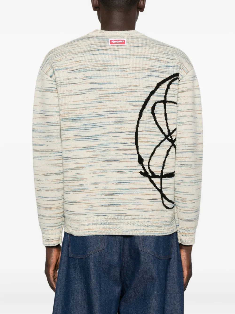 Kenzo Men Wool Bland Jumper In White