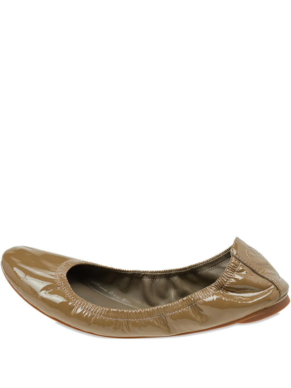 Pre-owned Tory Burch 2023 Eddie Patent Leather Round-toe Ballet Flats